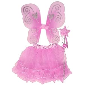 Pink Fairy Princess Toddler Size Costume Tutu Set (3 pc)
