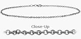 10 Karat White Gold Belcher Style 10 Inch Anklet