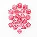 Chessex Dice: Ghostly Glow Pink/Silver Bag of Dice (20)