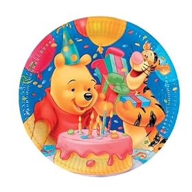 Winnie Birthday Plates