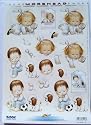 A4 step by step 3D Morehead die cut decoupage sheet cute boy, girl and pets