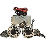 Shark SHKMRC3090DBC 250w Motorcycle/Snowmobile Audio System with 3" Speakers (Chrome)
