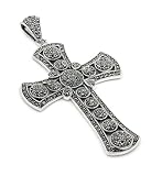 Large Marcasite Cross Pendant