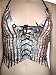 Gasoline Glamour White/Black Striped Perv Custom Leather Vest