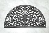 Homescapes Doormat - Wrought Iron Effect - Half Moon  Suitable for Indoor and Outdoor use. Hard Wearing and Easy Maintenance mat