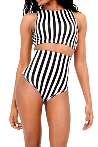 Sexy Women Swimsuit Push Up Criss Cross Bikini Large Black