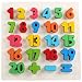 Extpro Wooden Shape Sorter Number Puzzle Toy Learning ABC 123 Puzzle Set for Kids Over 3 Years Olds RS.3549.00