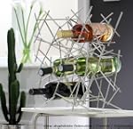 Designer-Weinregal aus Edelstahl, f�r...