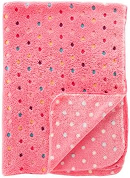 Jusor® Dog/cat Soft Blanket Wave Point Coral Fleece Warm Bed Mat Pet Blanket (Pink)