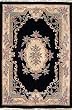 Hand Tufted Rugs: Imperial Black Wool Rug: 5' x 8' Rectangle