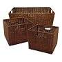 Winsome Wood Storage Basket, Espresso