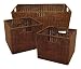 Winsome Wood Storage Basket, Espresso