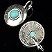 TS Turquoise Inlaid Round Earrings