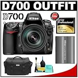 Nikon D700 Digital SLR Camera Body + Nikon 24-120mm f/3.5-5.6G ED-IF AF-S VR Zoom Lens + Nikon EN-EL3e Rechargeable Li-ion Battery + Nikon SLR System Case + Lexar Pro 4GB CF Card + Cleaning Kit