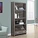 Monarch Specialties Dark Taupe Reclaimed-Look Bookcase with a Drawer, 71-Inch