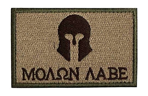 WZT Molon Labe ONE Piece High Quality 3d Embroidery Patch Spartacus Military Armband Velcro Backside Tactical Gear Patches