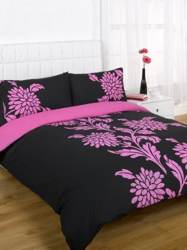 Funky Chrysanthemum Pink Single Flower Duvet Cover Set