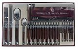 Laguiole Production - 408730 - Laguiole Production - Ménagère 24 Pièces Laguiole manche Bois couverts de table - Inox - Thiers France