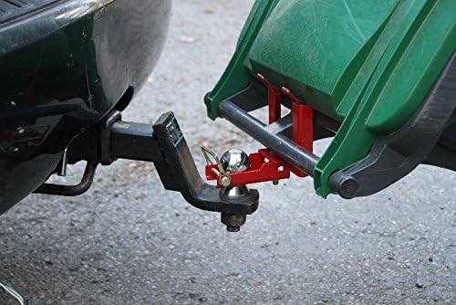 Single can Garbage Hook. Garbage can hauling device that connects to any 1-7/8" or 2" trailer ball hitch