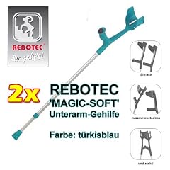 REBOTEC MAGIC-SOFT mit SOFT-GRIP Gehhilfe Unterarm-Gehst�tze Kr�cke (Farbe:t�rkis)