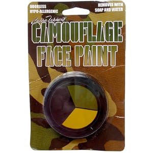Professional Quality Camouflage Face Paint / Makeup Disc - Set Includes 3 Colors