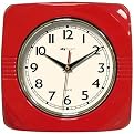 Retro Square Clock - Red