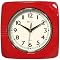 Retro Square Clock - Red