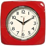 Retro Square Clock - Red