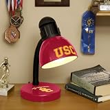 SOUTHERN CALIFORNIA USC TROJANS Team Logo DESK LAMP (14.5 Tall x 6 Wide) with High Gloss Baked-Enamel Finish