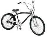Nirve Street King Men's 3-Speed Cruiser Bike (Gloss Black)