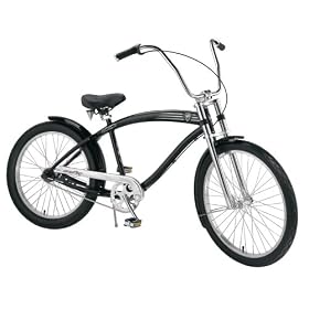 Nirve Street King Men's 3-Speed Cruiser Bike (Gloss Black)