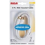 Thomson RCA RG6 Digital Coaxial Cable - 1 x F-connector - 1 x F-connector - 3ft - White