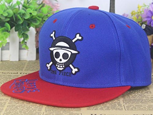 Ilucky Anime Hat Cosplay Cap Baseball Cap Canvas Cap (One Piece Luffy)