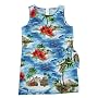 Red Hibiscus Island Girl's Hawaiian Aloha Sleeveless Faux Wrap Sarong Dress