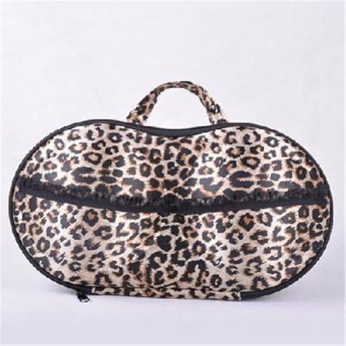 BRAND NEW BOW KNOT BRA PORTABLE BAG TRAVEL USE Leopard color