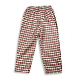 Mis Tee V-Us - Toddler Boys Plaid Flannel Pant, Brown, Red