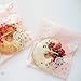 ONOR-Tech 100 PCS Lovely Cute Bowknot OPP Self Adhesive Cookie Bakery Candy Biscuit Roasting Treat Gift DIY Plastic Bag (Light Pink)