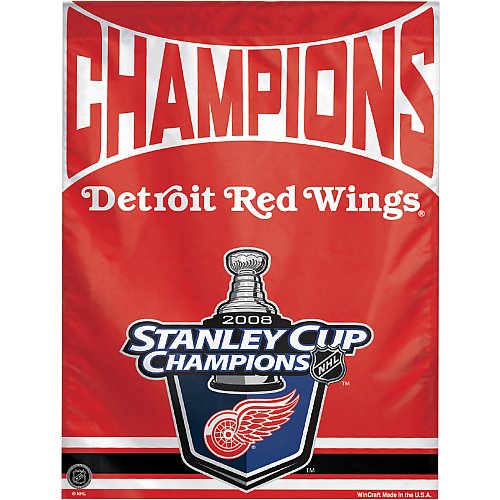 Buy Wincraft Detroit Red Wings 2008 Stanley Cup Champions 27 x 37 Vertical Flag by Wincraft
