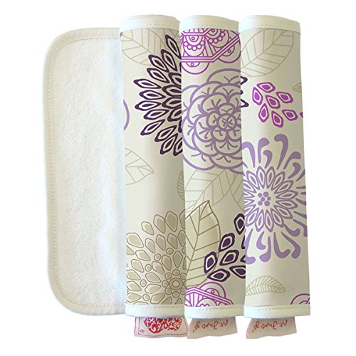 The Peanut Shell Burpeas Burp Cloth Set, Dahlia