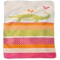 David Fussenegger Babydecke Juwel Krokodil und V�gel koralle pink orange, 70 x 90 cm