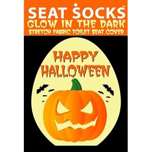 Halloween Seat Socks Toilet Lid Covers Glow in the Dark!