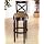 Hillsdale Normandy 26-Inch Swivel Counter Stool, Rubbed Black-Honey Finish with Gold and Black Floral Fabric
