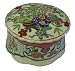 Hand painted round chinese porcelain trinket box with lid - ming vase design