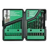 Hitachi 728081 17-Piece Split Point Black Oxide Shield Drill Bit Set