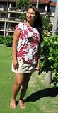 Pullover Blouse - White Orchid Cap Sleeve Side Slits Women's Hawaiian Aloha Pupu Top