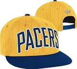 Indiana Pacers adidas Originals Gold Buzzer-Beater Flat Brim Snapback Adjustable Hat