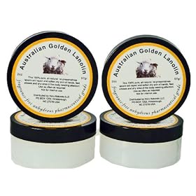 Pure Lanolin Pharmaceutical Grade - Set of Four 2 oz Pots