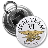 Creative Clam Seal Team 6 Vi Us Navy Military Armed Forces Heroes 2.25 Inch Button Style Bottle Opener With Key Ring
