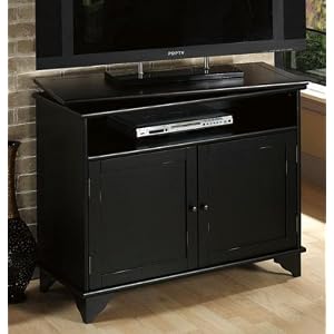 Burnham Swivel top Tv vcr Stand, 32Hx39.5W, DISTRESSD BLACK by Home Decorators Collection