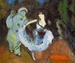 Art Reproduction Oil Painting - Closeout Deals: Pierrot and Columbine; Autumn 1900 - Classic 20" X 24" - Hand Painted Canvas Art